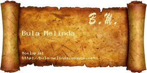 Bula Melinda névjegykártya