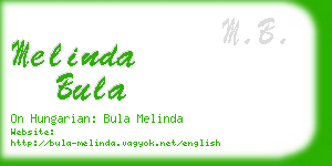 melinda bula business card